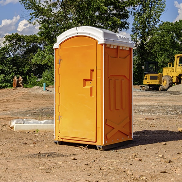 can i customize the exterior of the porta potties with my event logo or branding in Grimes